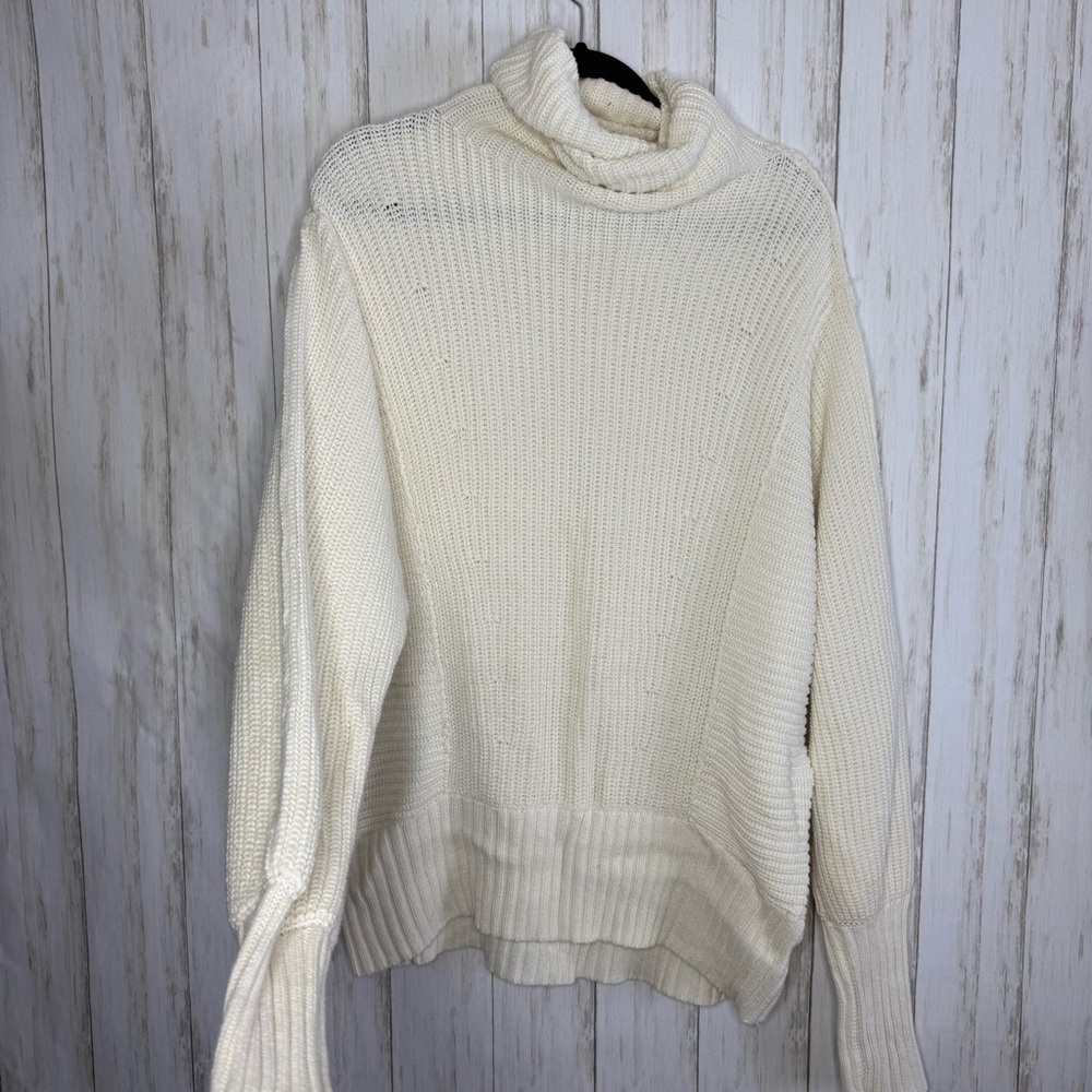 Free People Cream Turtleneck Sweater